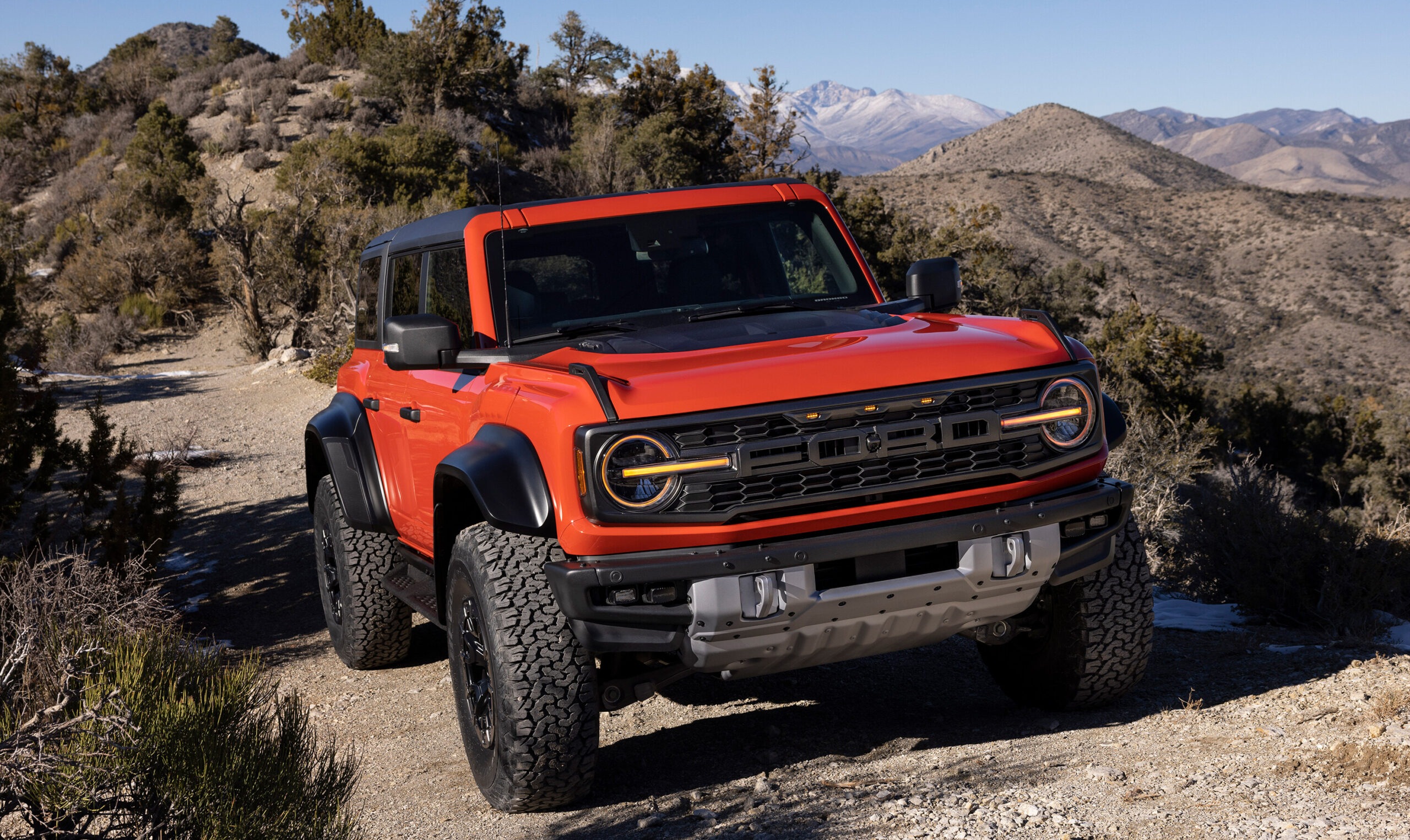 <i>Ford</i><br/>The Ford Bronco Raptor's track width -- the width at the tires -- is nearly the same as that of the larger F-150 Raptor.