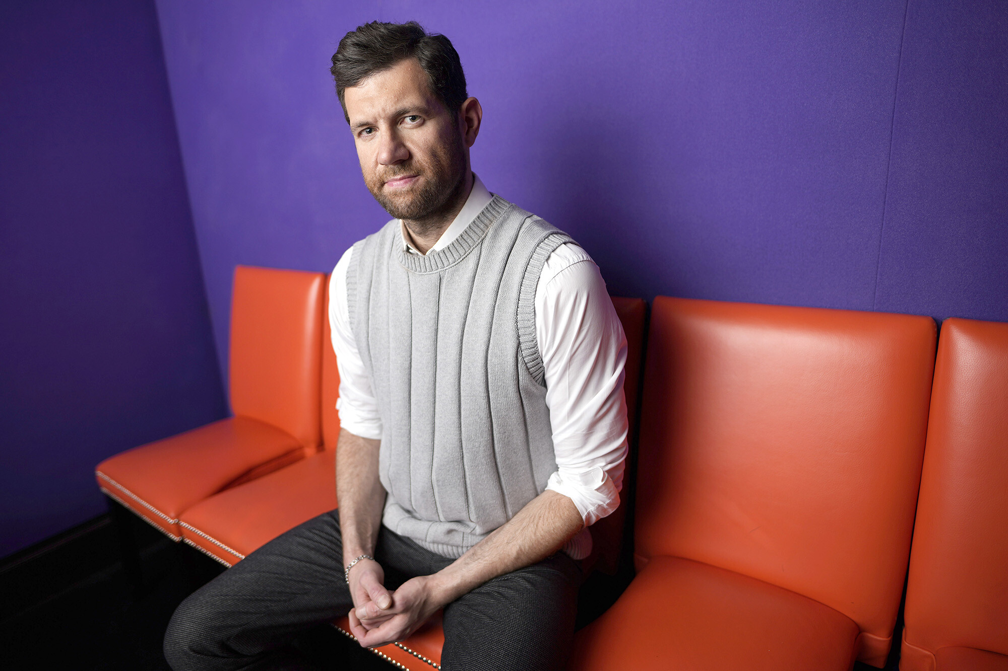 Billy Eichner poses for a portrait at the Crosby Street Hotel to promote his film "Bros" on Monday