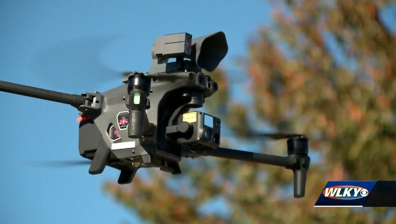 <i>WLKY via CNN Newsource</i><br/>A drone is being credited with helping to lead law enforcement to a fugitive who