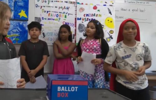 Fourth graders at Lincoln Elementary in Evanston