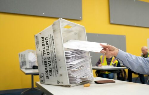 Absentee ballots are prepared to be mailed at the Wake County Board of Elections on September 17 in Raleigh