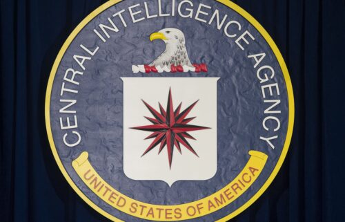 The seal of the Central Intelligence Agency (CIA) is seen at CIA Headquarters in Langley