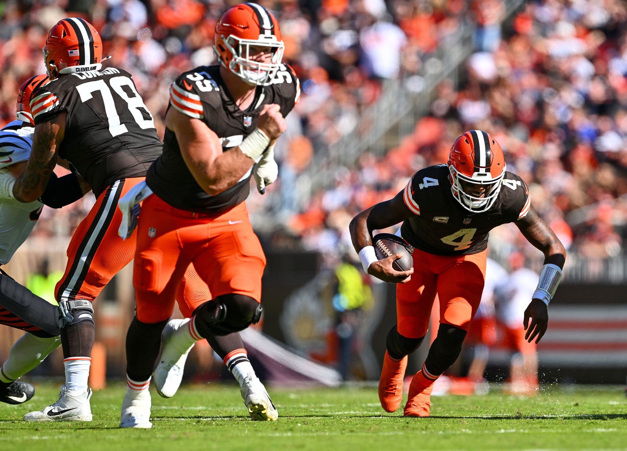 <i>Jason Miller/Getty Images via CNN Newsource</i><br/>Deshaun Watson suffered a ruptured Achilles tendon in Sunday's loss against the Cincinnati Bengals.