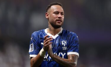 Neymar controls the ball during the AFC Champions League Elite match between Al Ain and Al-Hilal on October 21.