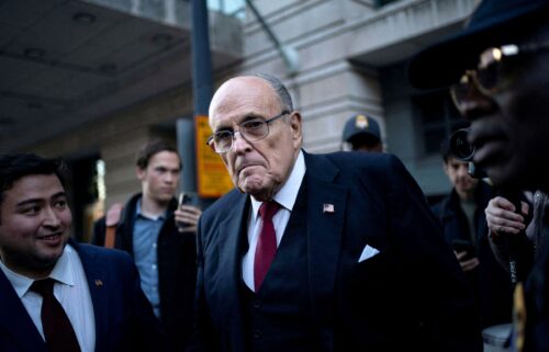 Former New York Mayor Rudy Giuliani departs the US District Courthouse after he was ordered to pay $148 million in his defamation case in Washington