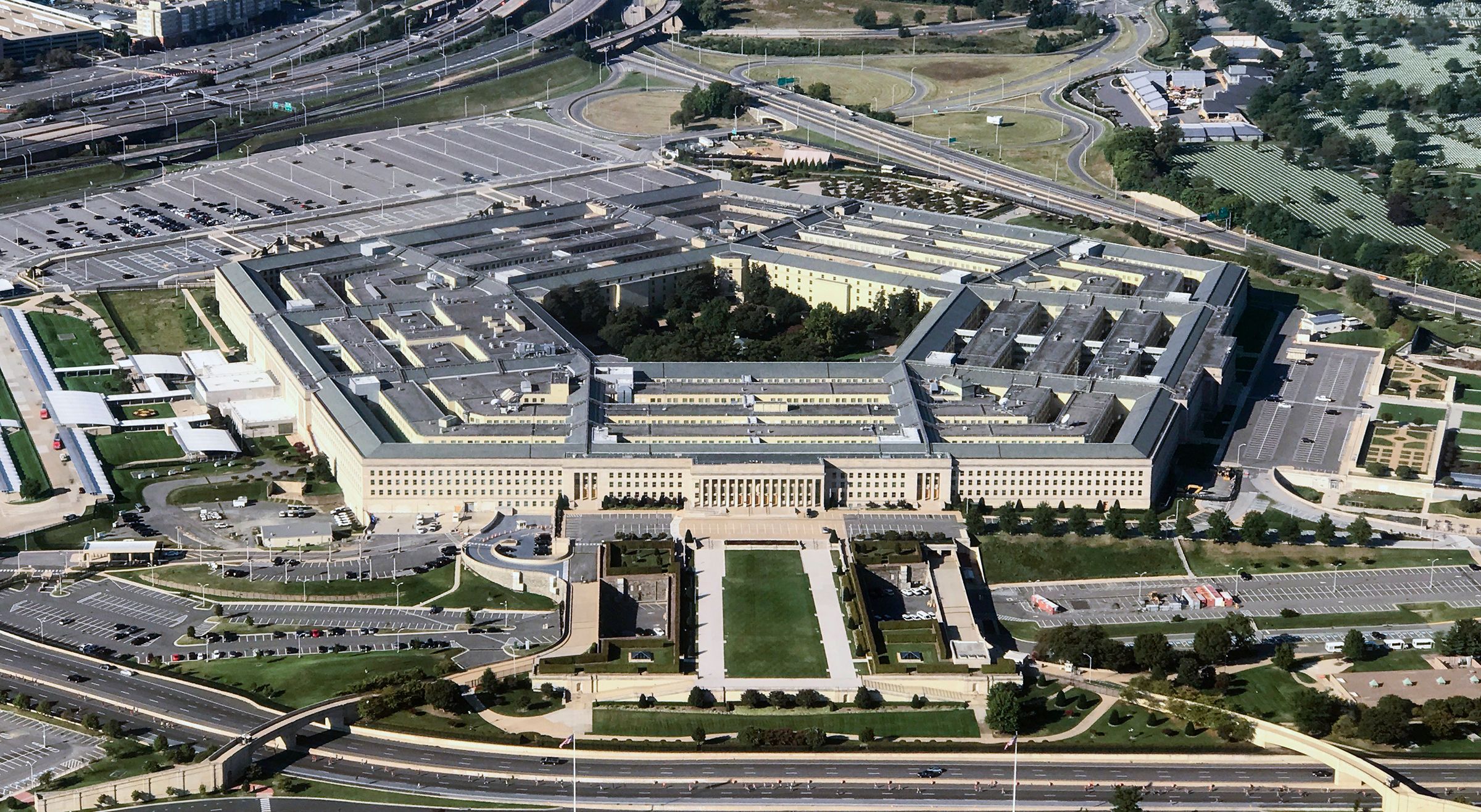 <i>Bill Clark/CQ-Roll Call/Getty Images via CNN Newsource</i><br/>This aerial view shows the Pentagon building in 2017.