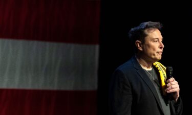 Elon Musk speaks at a town hall with Republican candidate Senate Dave McCormick at the Roxain Theater in Pittsburgh on October 20.