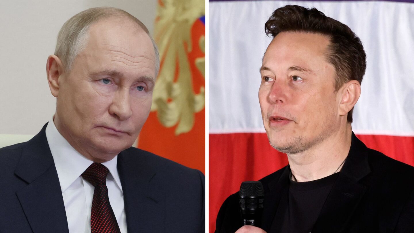 <i>Getty Images via CNN Newsource</i><br/>The Wall Street Journal reported that Elon Musk and Vladimir Putin have been in “regular contact” since late 2022.