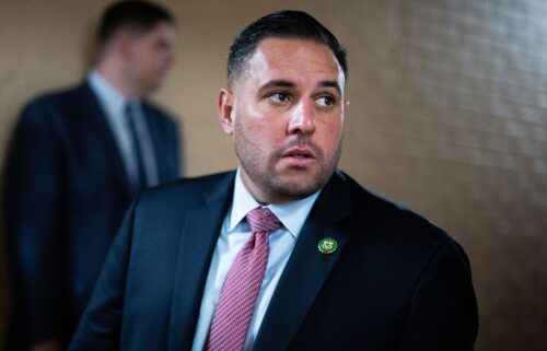 Rep. Anthony D'Esposito leaves a meeting of the House Republican Conference in the US Capitol in September 2023.