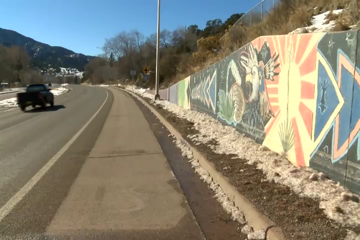 A street near Mescalero, New Mexico