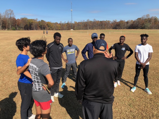 EPCC Coach Felix Hinojosa Speaks to the Men's Team Before Training