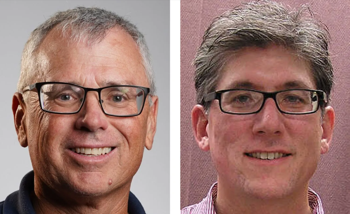 Ryan Wicker, left, has retired as executive director of UTEP's W.M. Keck Center and as professor of aerospace and mechanical engineering. Jack Chessa, right, has resigned as chair of the university's aerospance and mechanical engineering department.