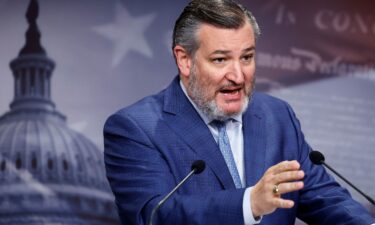 Sen. Ted Cruz speaks during a news conference with fellow Republican senators at the US Capitol on May 9 in Washington