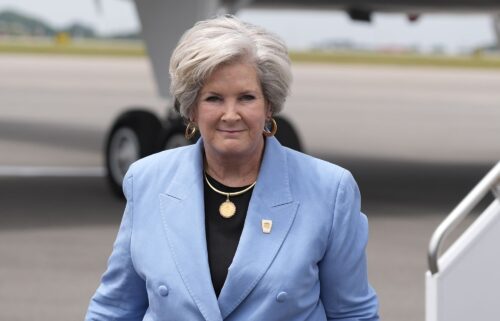 Trump co-campaign manager Susie Wiles is seen at Nashville International Airport as Republican presidential candidate former President Donald Trump arrives on July 27.