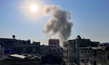 Smoke billows following Israeli bombardment on Beit Lahia