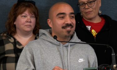 Edgar Barrientos-Quintana speaks during a press conference in Minneapolis