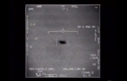 This photo from the US Department of Defense shows an "unidentified aerial phenomena."