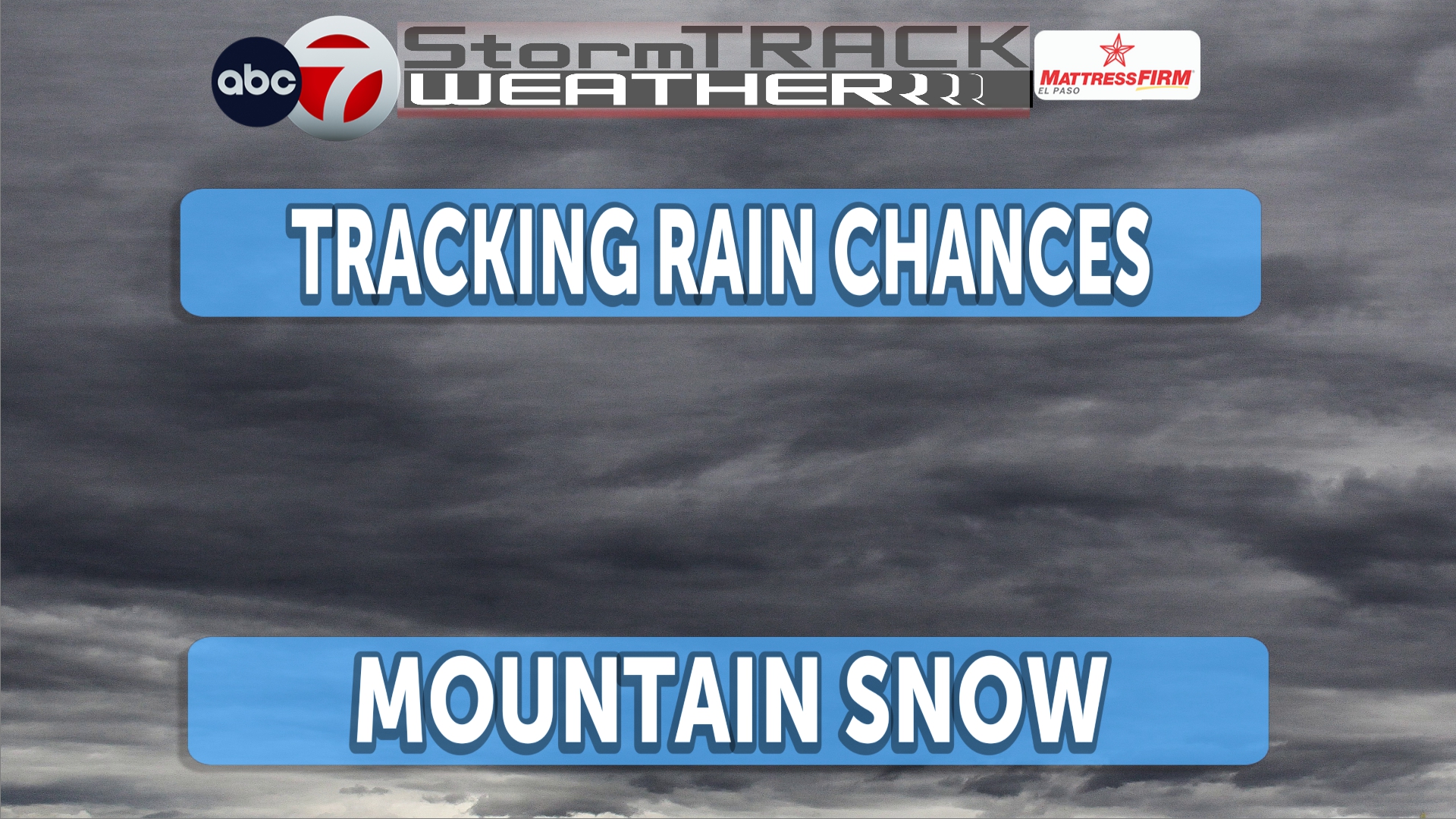 Rain chances for the Borderland with snow in the mountains. Cooler air ...
