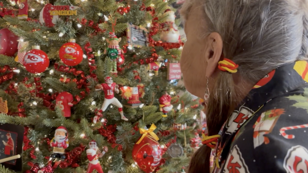 <i>Olivia Acree/KSHB via CNN Newsource</i><br/>A Kansas City superfan’s Christmas tree showcases 40 years of Chiefs history