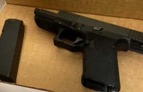 The gun found while searching the suspect was a ghost gun “that had the capability of firing a 9mm round