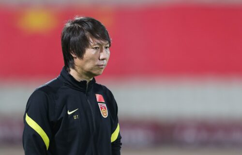 China national football team coach Li Tie at Sharjah Stadium in Sharjah