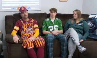 As soon as you pull onto Keith and Rachel Gray's street you can tell they are a house divided.