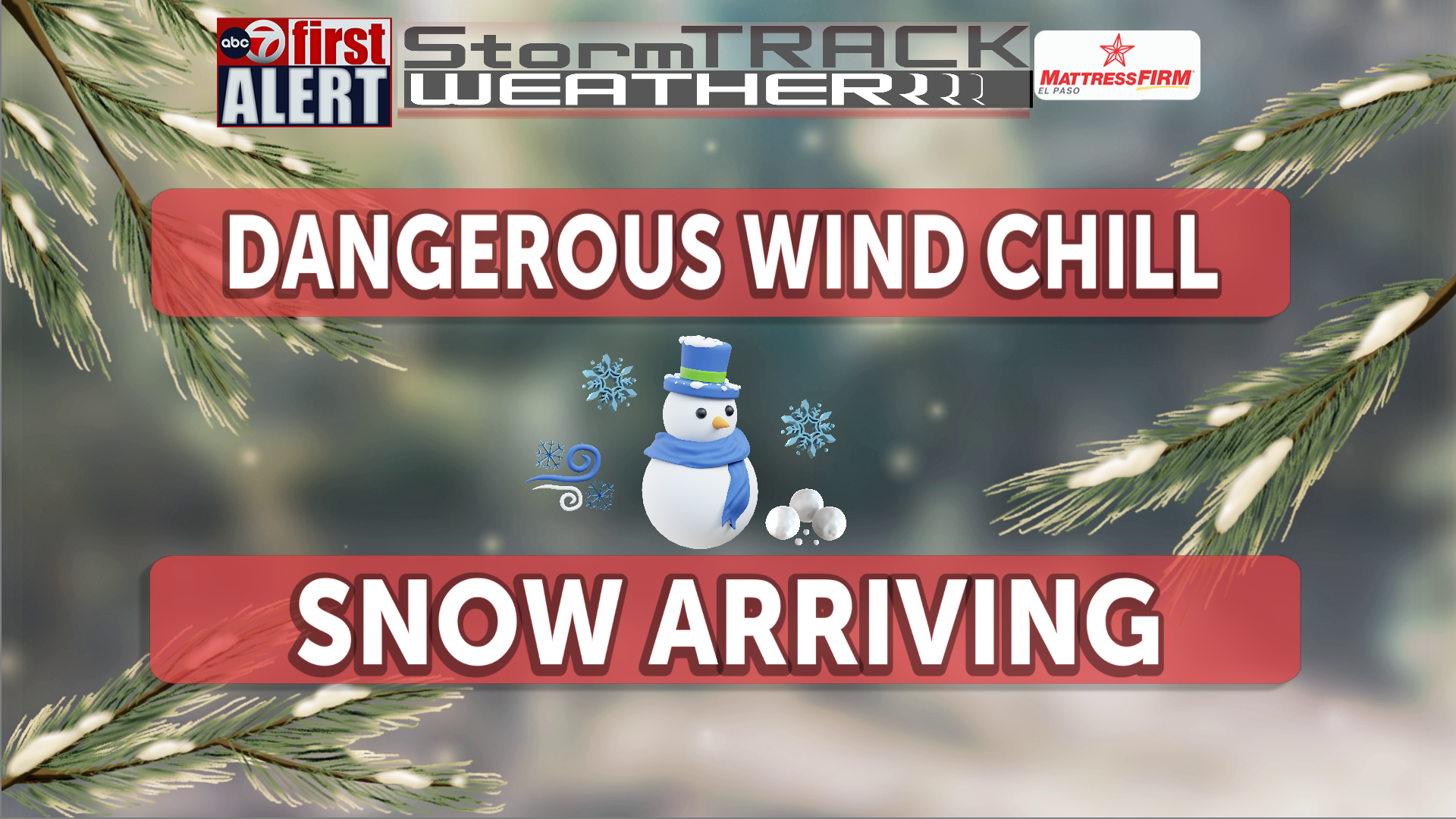 ABC-7 First Alert: Strong winds, dangerous wind chill, and snow ...