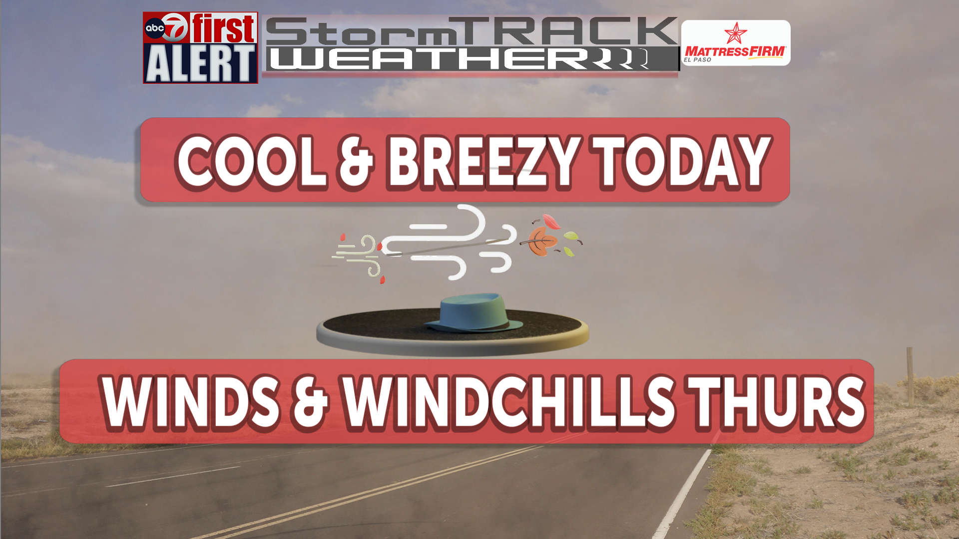 ABC-7 First Alert: Cooler and breezy today, stronger winds Thursday - KVIA