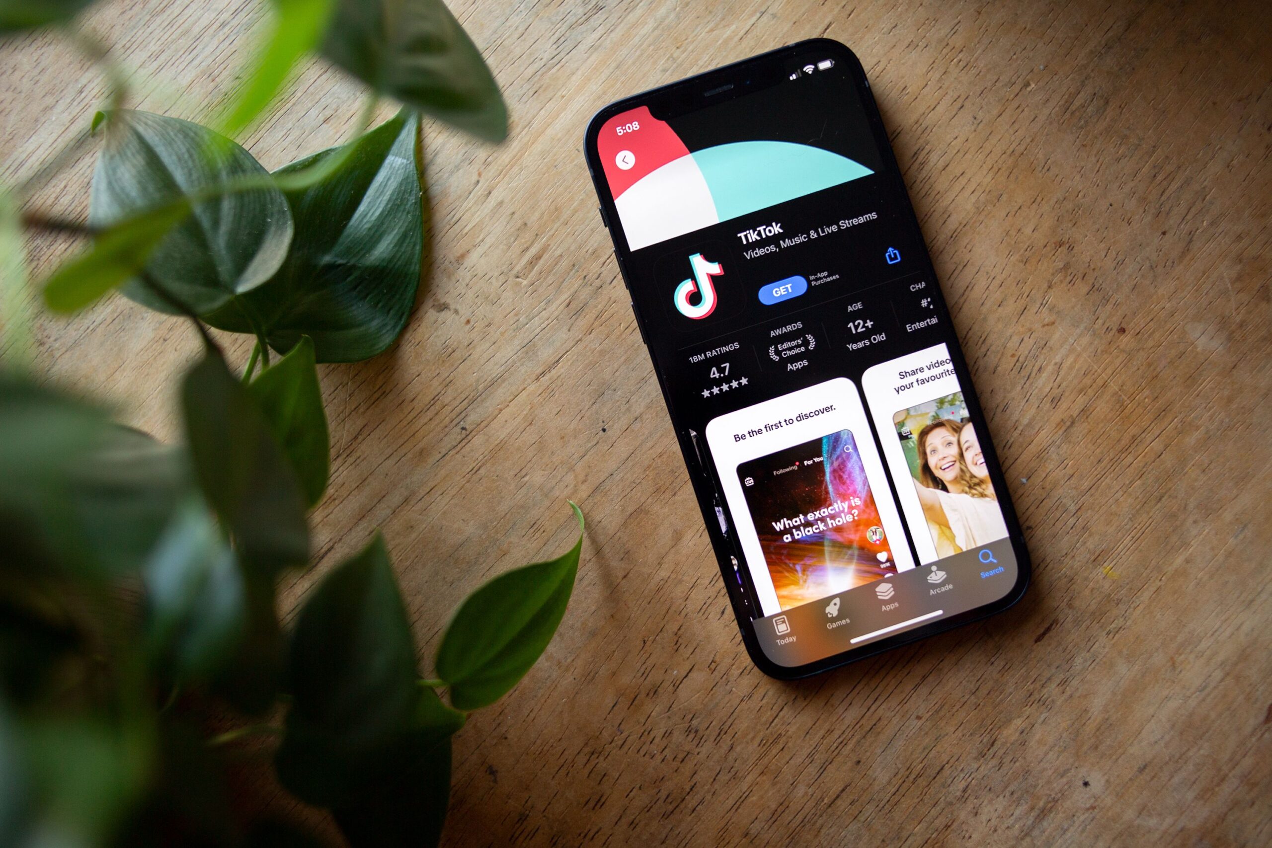 TikTok is seen in the app store of an iPhone on January 8. TikTok creators and users are facing the reality that the popular short-video app will likely be banned in the United States.