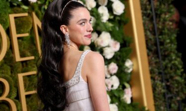 Margaret Qualley is pictured attending the Golden Globe Awards earlier this month.