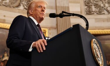 President Donald Trump speaks during inauguration ceremonies in Washington