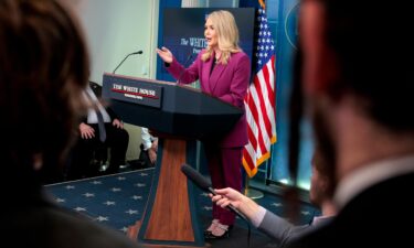 White House Press Secretary Karoline Leavitt holds her first news conference in the Brady Press Briefing Room at the White House on Tuesday in Washington