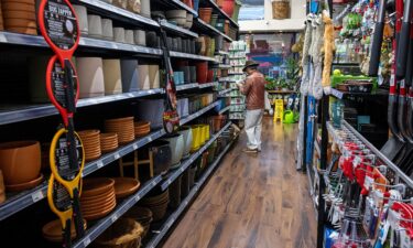 A shopper looks at plant seeds at a store in San Francisco on January 6.