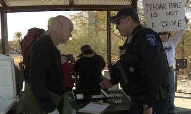 The city states that special event permits are necessary to ensure public spaces remain safe and clean and say the group did not apply for a permit.