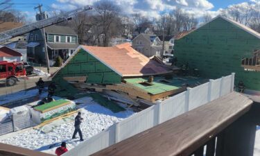 A construction worker has died and four others were injured Tuesday when a home under construction collapsed in Weymouth