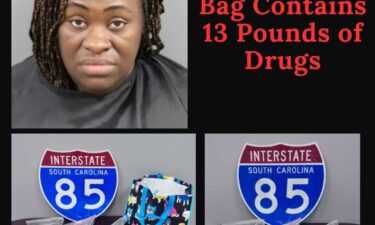 Deputies said they found a colorful plastic party bag in her trunk with drugs inside.