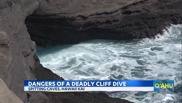 <i>KITV via CNN Newsource</i><br/>The death of a 28-year-old man on Saturday is the not the first drowning at Spitting Caves.