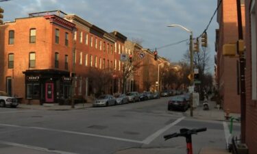A woman was struck by an Amazon delivery van in Baltimore Tuesday night