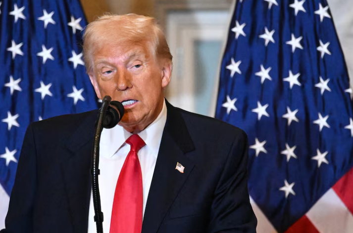 President Donald Trump attends the National Prayer Breakfast on Capitol Hill, Feb. 6, 2025, in Washington.