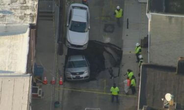 A street in Philadelphia's Port Richmond neighborhood is still closed after a large sinkhole opened in the road Tuesday afternoon.