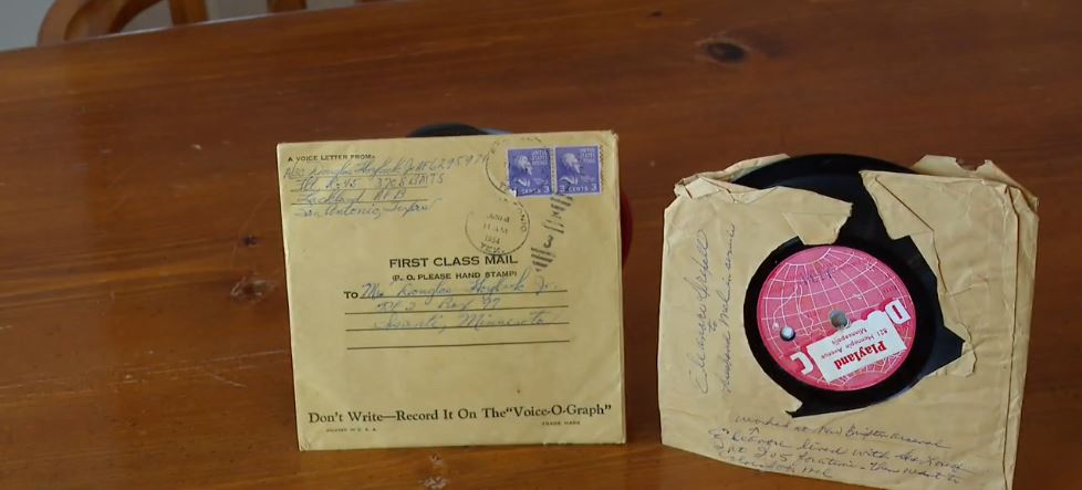 <i>WCCO via CNN Newsource</i><br/>Those two smaller records carried the voices of a young military man and his wife