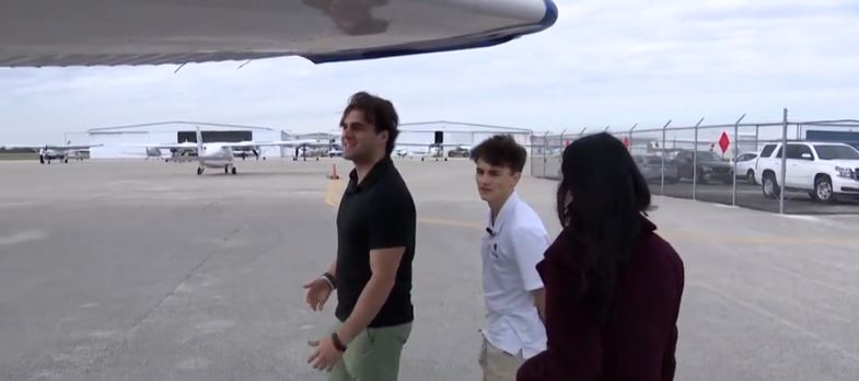 <i>WESH via CNN Newsource</i><br/>Florida Institute of Technology pilots Blaise Pasquier and Diego Teixeira returned from California after a weekend-long trip to help those impacted by devastating wildfires.