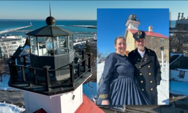 Lighthouse keepers Dave Garacci and Nicole Sova volunteer every Summer to preserve the history at the 1860 Light Station in Port Washington