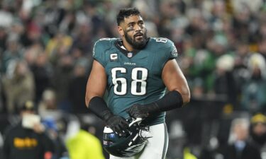 Mailata prepares to take on the San Francisco 49ers at Lincoln Financial Field in 2021.