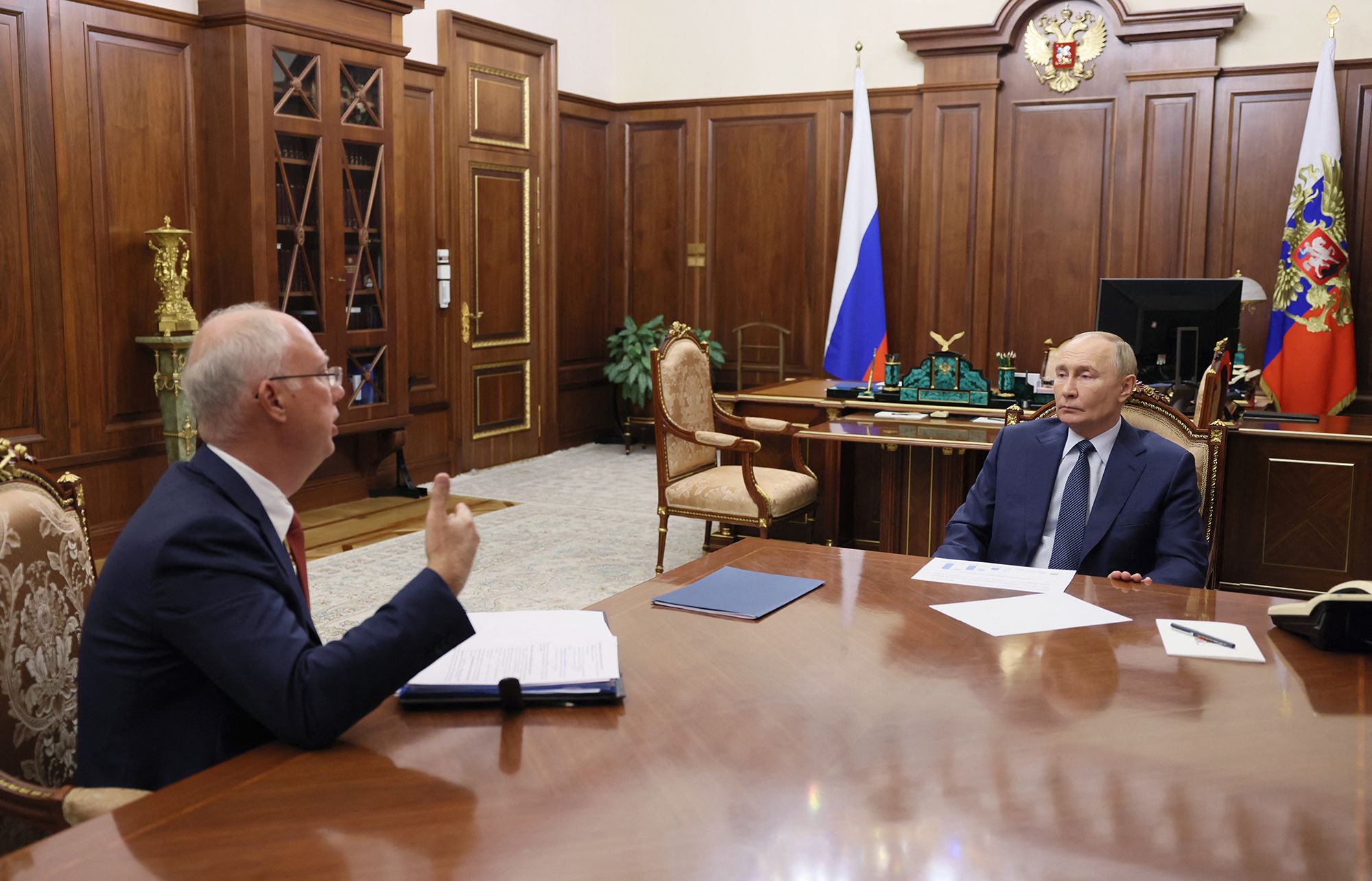 <i>Sergei Guneyev/Sputnik/AFP/Getty Images via CNN Newsource</i><br/>Kirill Dmitriev attends a panel discussion in Moscow November 9