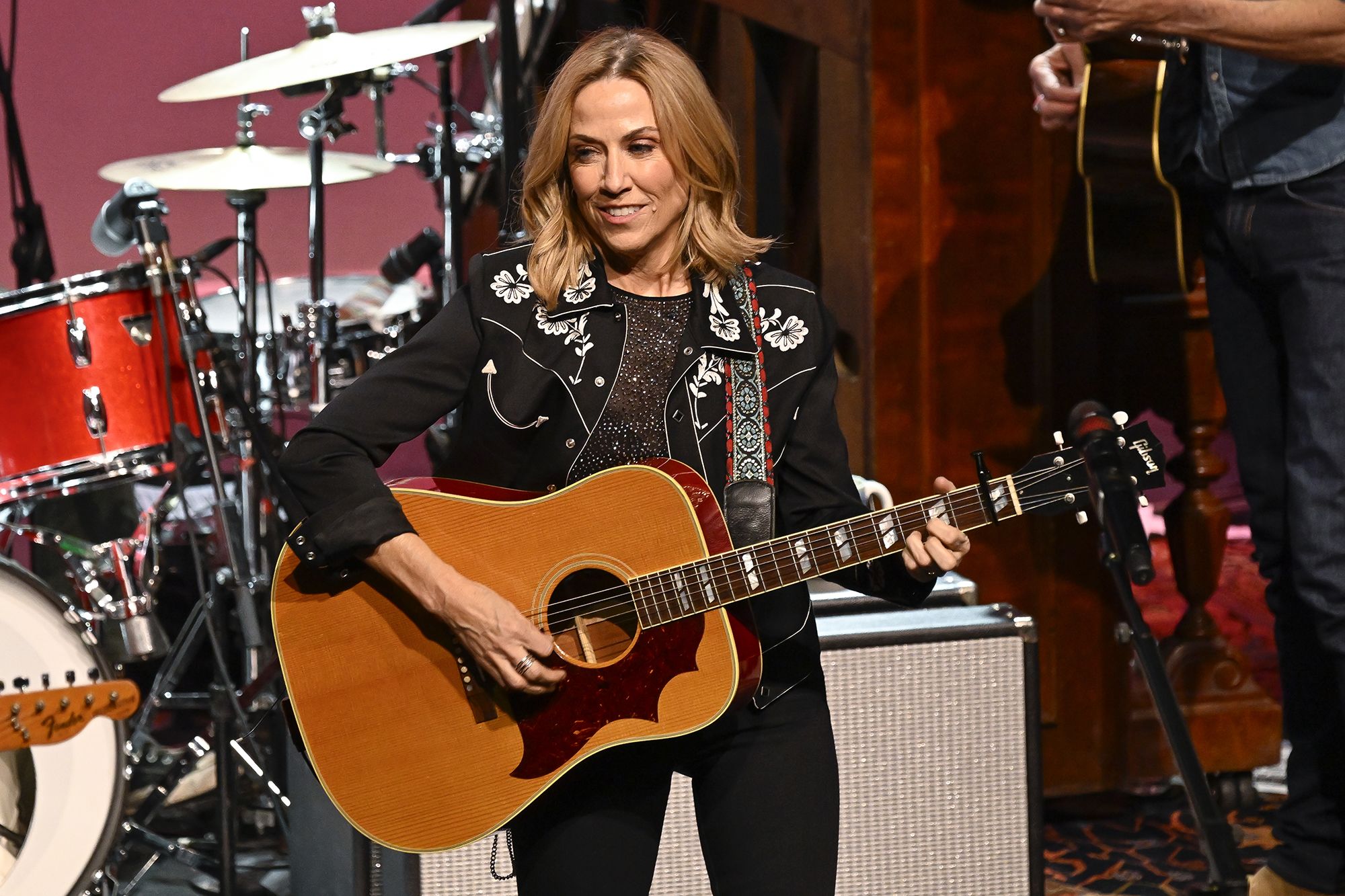 <i>Astrida Valigorsky/Getty Images via CNN Newsource</i><br/>Sheryl Crow performing on Feb. 7.