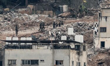 Israeli troops in Jenin are pictured in the Israeli-occupied West Bank