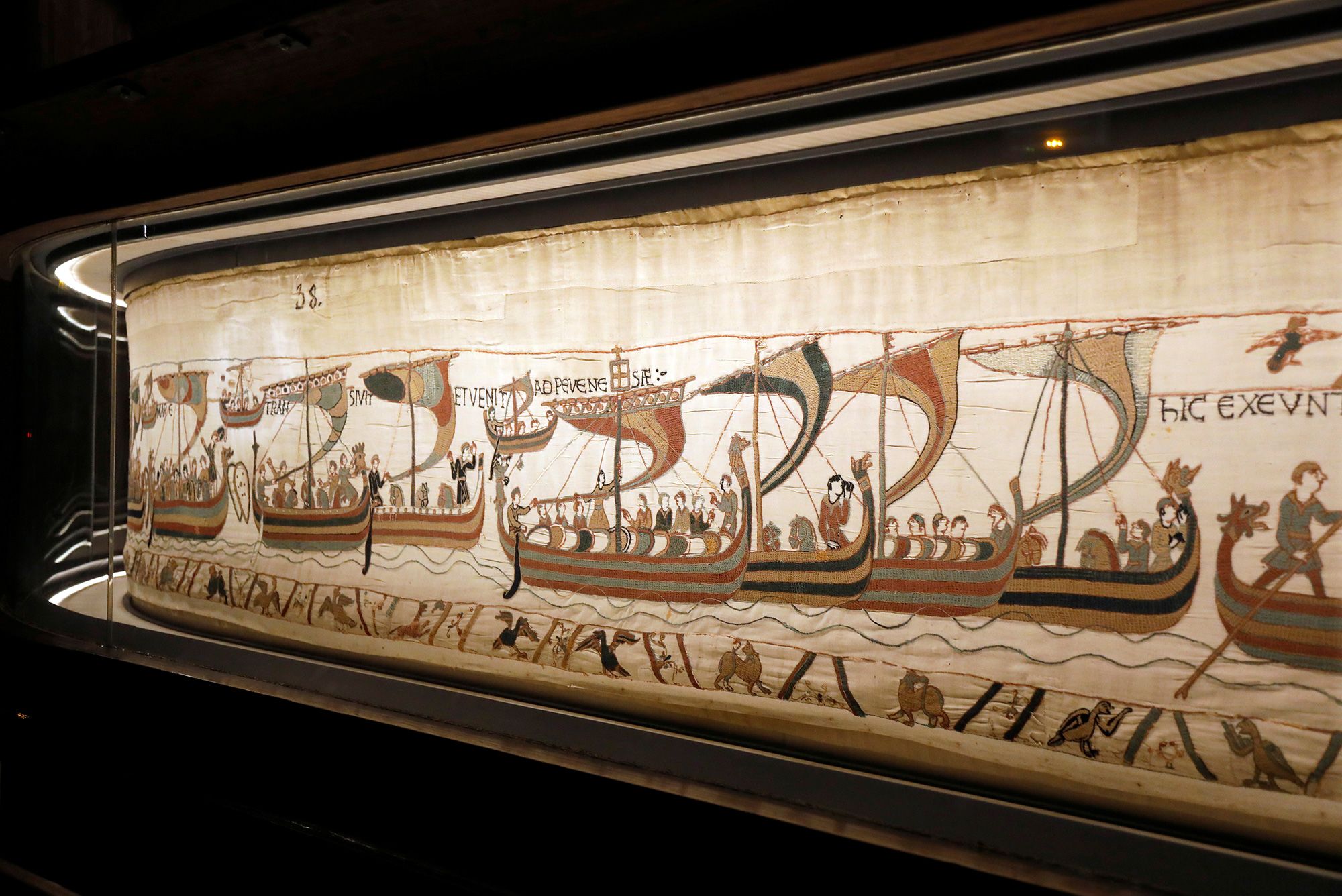 <i>Charles Platiau/Reuters via CNN Newsource</i><br/>The Bayeux Tapestry is an embroidered cloth which depicts the events leading up to the Norman conquest of England in the 11th century.