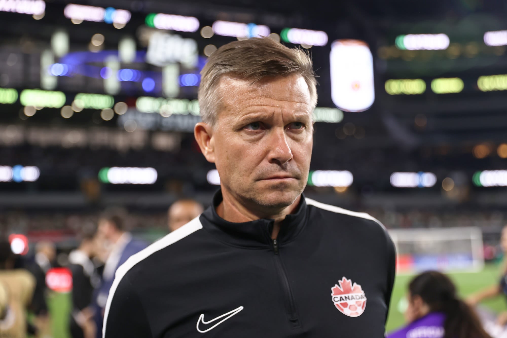 <i>Omar Vega/Getty Images/File via CNN Newsource</i><br/>Canada's Jesse Marsch was asked Wednesday about leading his team during the current political climate.