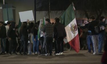 A protest against immigration policies resulted in a police car being stolen and tear gas deployed in the West Valley Sunday night.